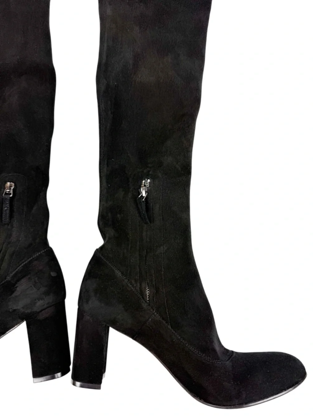 Barneys New York Black Suede Stretch Over the Knee Thigh High Boots Size 39